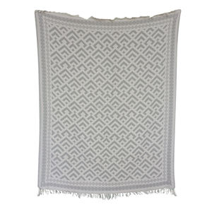 Jeté Jacquard 130x170 cm - 51x67 pouces, lourd et luxueux, 100% coton - Collection Maya NAVY Jacquard - Product Image 5