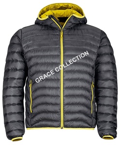 OEM Compressible Lumière Hommes Vers Le Bas Veste Capuche Fixe Puffer Bulle Chaude Veste Logo Personnalisé Stand 100% Polyester Adultes Hiver Mince Teints - Product Image 4
