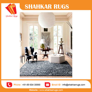 พรมขนสัตว์ทอมือคุณภาพดีที่สุด ดีไซน์ใหม่ สีชาร์โคล พร้อมเส้นใย PP สไตล์หรูหรา สำหรับใช้ในห้องครัว ราคาประหยัด - Product Image 4