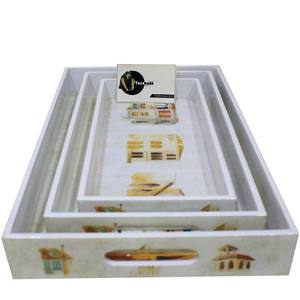 ชุดที่ให้บริการ MDF สามถาดสำหรับใช้ในบ้านสำนักงานหรือโรงแรมแบบอิตาลีทาสีเคลือบดีไซน์บ้านตามสั่งขนาดได้ - Product Image 1