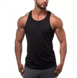 Fabrication de musculation pour hommes Débardeur respirant en coton dos nageur Couleur unie Personnalisé Hommes Gym Hommes Stringer - Product Image 3