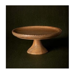Plateau de service rond en matériau naturel Plaque de centre de table en bois pour décoration de mariage Cupcake et porte-dessert - Product Image 3
