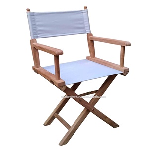 Chaise pliante de réalisateur en teck pour jardin, mobilier d'extérieur - Product Image 2