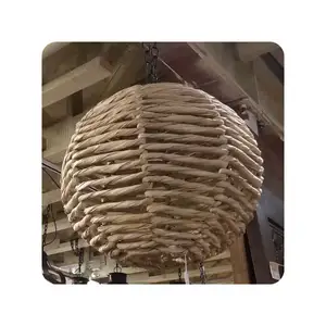 Sphere Lamp Cover Water Hyacinth Lampshade from Vietnam New Design Wicker Candle Garden Boho Light Decorating