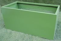 Ensemble de pots de jardin classiques verticaux carrés KNT Designer pour intérieur/extérieur, attrayants, légers, en fibre de verre incassable