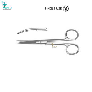 Ciseaux chirurgicaux réutilisables en acier inoxydable, aigus/à pointe arrondie - Instruments stériles pour la chirurgie générale - Product Image 5