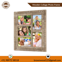 Cadre photo en bois unique fait à la main pour collage mural décoratif, cadre photo en bois personnalisé pour collage, disponible en toutes tailles