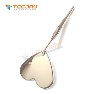 Miroir à cils en acier inoxydable universel en forme de cœur TEEJAY, pointe lisse, finition argentée, logo personnalisé, DHL FEDEX - Product Image 3