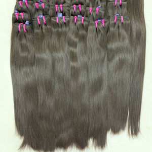 Paquetes de cabello crudo camboyano Proveedor sin procesar Venta al por mayor Cabello humano indio Extensiones de cabello alineado con cutícula virgen cruda vietnamita - Product Image 1