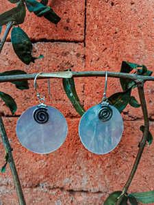 Vadrouille KA-ER011-Round avec fil d'oreille tourbillonnant simple en argent sterling Design élégant adapté à la fête cadeau pour fille - Product Image 3