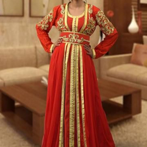 Belle et ELEGANT--CAFTAN pour mariage et fête-d'usure-robe élégant embelli en cristal perles de verre pierre travail = 2021 - Product Image 1