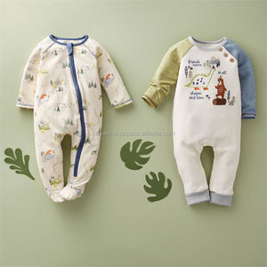 Mono Unisex Orgánico 50% Algodón 50% Poliéster, Transpirable y de Secado Rápido, para Dormir y Jugar, con Pies Cubiertos, para Verano - Product Image 1