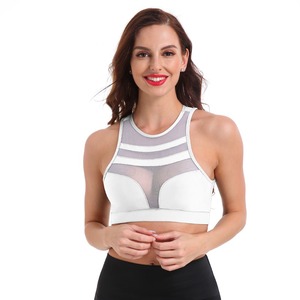 Sports Bra Big Size Breathable Wire Free Sleep Daily Yoga Bra Black White Women Padded Sports Top - Product Image 1