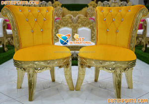 Luxury <b>High</b> <b>Back</b> Wedding <b>Arm</b> <b>Chairs</b> Elegant Wedding Leather <b>High</b> <b>Back</b> <b>Chairs</b> Classy Gold <b>High</b> <b>Back</b> Wedding <b>Chairs</b> - Product Image 6