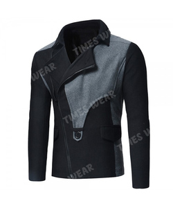 Chaqueta Vintage con botones para hombre, chaqueta de moda embellecedora con cremallera para invierno, venta al por mayor - Product Image 4
