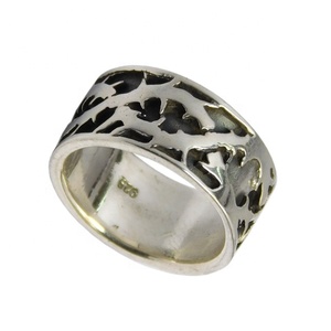 Vente chaude 925 Eternity Vermeil Bague Belle Solide En Argent Plain Finger Band Bijoux De Mariage pour les Femmes - Product Image 3