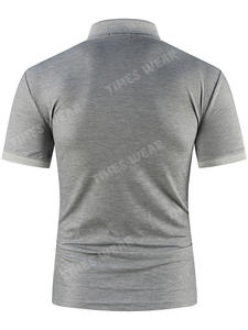 Camiseta de Manga Corta para Hombre de Alta Calidad, 100% Algodón, Secado Rápido, Antiarrugas, Estampado Sólido, Cuello con Inspiración Inglesa - Product Image 6