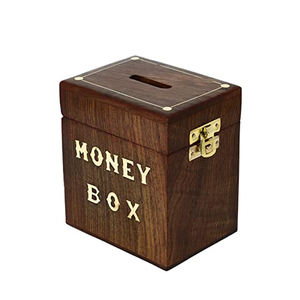 Hucha caja de madera con Mango hexagonal - Product Image 3