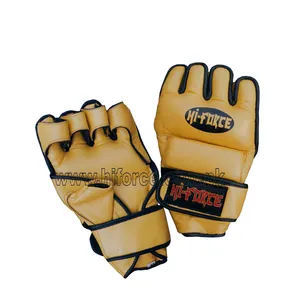 Sarung tangan ulfc MMA Logo kustom, sarung tangan latihan Kick Boxing MMA