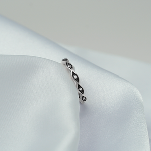 Taiwan 925 Sterling Silver Zircon Anneaux Style Géométrique Design Tendance - Product Image 6