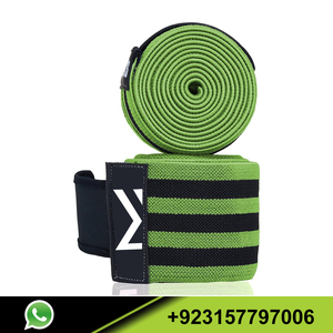 Rodilleras deportivas verdes con logotipo personalizado, vendaje de compresión elástico Extra largo, soporte para entrenamiento cruzado - Product Image 4