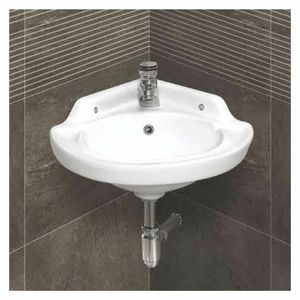 Fregadero de mesa redonda de porcelana de gran venta, instalación colgada en la pared para encimera de baño o uso de pedestal - Product Image 4