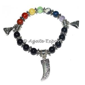 Pulseras Clásicas de Ágata Curativa, Chapadas en Oro/Plata, para Hombre y Mujer, Hechas a Mano, Venta al Por Mayor - Product Image 1