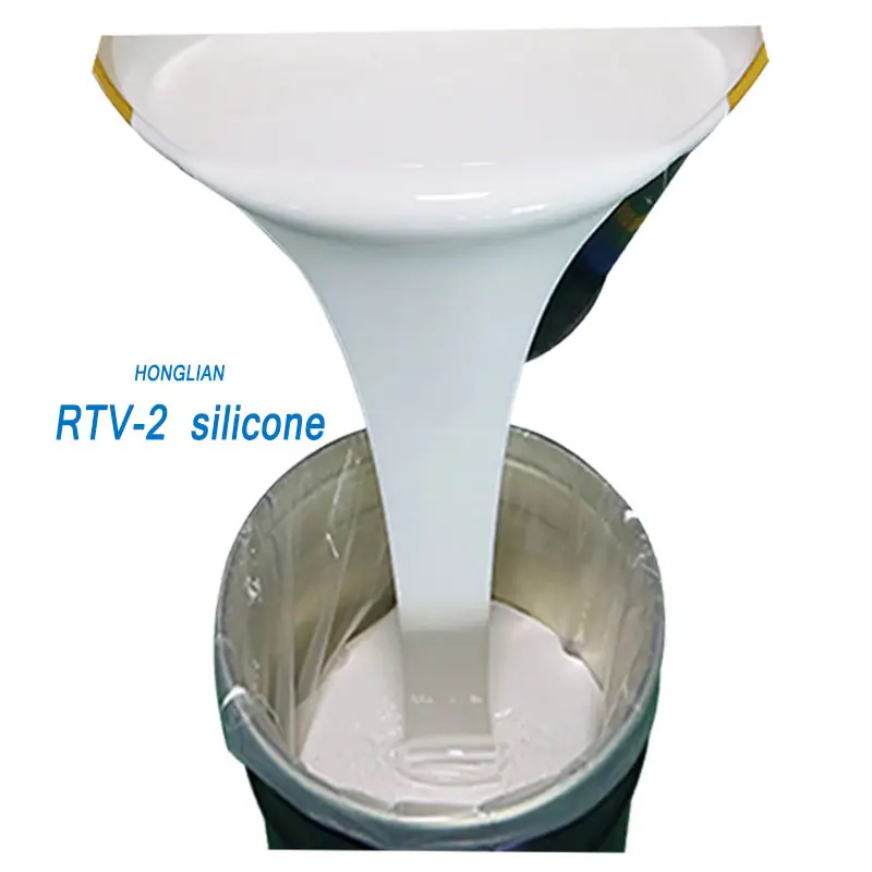 Rtv2シリコーンゴム液体白色コンクリートポット型柔軟な大型石膏型シリコーン
