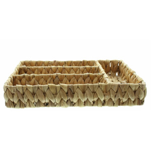 Best Choice Water Hyacinth Cane <b>Kitchen</b> Cutlery Basket Caddy With Holder From Vietnam - Product Image 1