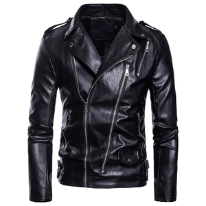 Veste de moto en cuir véritable matelassée pour homme pour l'hiver, élégante et durable, en cuir de vache - Product Image 1
