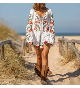 New Brand Collection Women Clothing Gypsy Designer Embroidered Blouses Women Long Sleeve Tops Ladies Blouses And Shirts