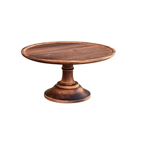 Soporte de madera maciza para pastel, estante de pierna alta para decoración de tartas, fiesta de boda, Hotel - Product Image 1