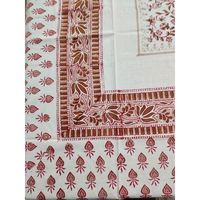 Set de Nappe et Chemin de Table en Coton 100% Imprimé Bloc Floral Fait Main en Inde pour Mariage et Décoration Intérieure avec Serviettes