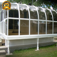 Usine directe personnalisé système de contrôle intelligent européen en aluminium bricolage maison véranda véranda solarium jardin en verre Low-E