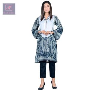 High Quality Digital Print Cotton Indian Pakistani Women's Modern Style Party Wear <b>Kurtis</b> for Summer - Product Image 1