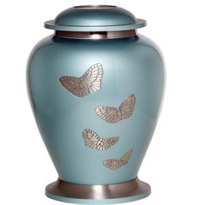 Butterfly Funeral Adult Cremation Urns For Human Ashes Bulk Wholesale Discount Brass Metal - Product Image 1