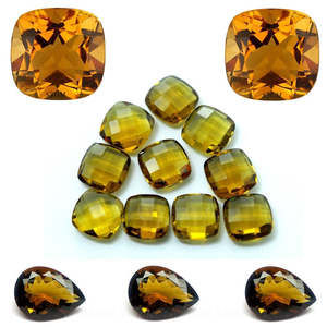 Baguette de QUARTZ DE MIEL naturel coupée toutes les tailles prix de gros en usine pierres précieuses à facettes en vrac paires de Quartz de miel naturel - Product Image 2