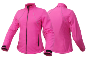 Veste de protection pour moto, imperméable et coupe-vent, en softshell rouge, taille plus, pour femmes - Product Image 2
