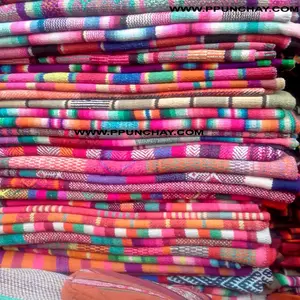 Ppunchay Blanket Typical Ethnic Inka Andean Throw Ppunchay Peru Large 2.00x1.65 meter