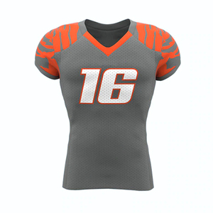 New Design Customized American <b>Football</b> <b>Jersey</b> Uniform Breathable Plus Size 100% Polyester Short Sleeves Anti-Bacterial Quick - Product Image 1
