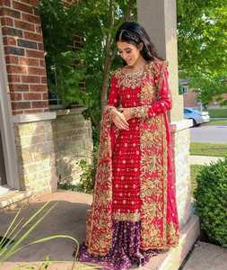 NEW--BEAUTIFUL HEAVY--KURTA, SARARA กับ DUPATTA DRESS--WITH BEAUTIFUL-ZARDOZI--EMBROIDERY งาน --- สำหรับงานปาร์ตี้/ฐานรายวัน = 2021 ---- - Product Image 2