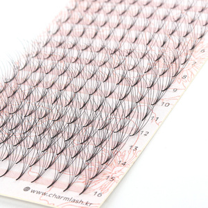 ขนตาปลอมสำเร็จรูป CharmLash เส้นใย PBT ของเกาหลี ฐานแหลมแบบเวียดนาม 5D 6D 8D 12D ขนตารัสเซียแบบวอลลุ่ม งอน CC ก้านสั้น หนา - Product Image 6