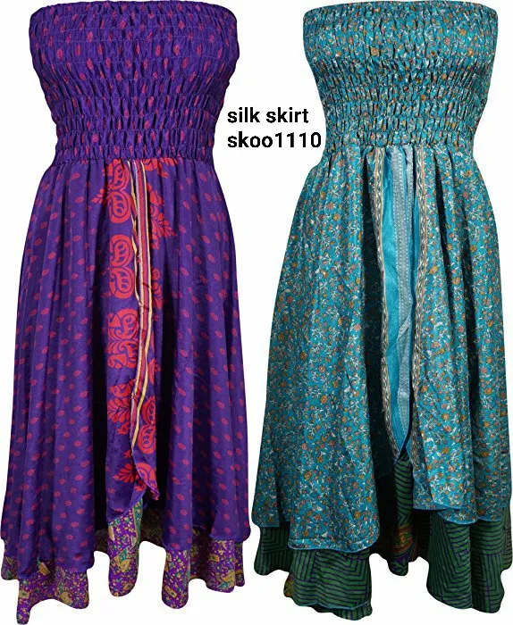 Ropa de seda para mujer, falda elegante plisada de cintura alta con encaje, de gasa, informal, nueva, venta al por mayor