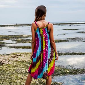 Vestido corto informal de rayón para mujer, ropa personalizada de fabricante Bali, novedad de 100%, DR036-002R3 - Product Image 3