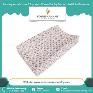 Housse en coton biologique pour bébé, tapis à langer de couleur unie à bas prix - Product Image 2