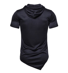 OEM venta al por mayor de camisetas de los hombres de alta calidad de desgaste casual Color sólido largo logotipo personalizado de impresión nuevo diseño de moda - Product Image 2