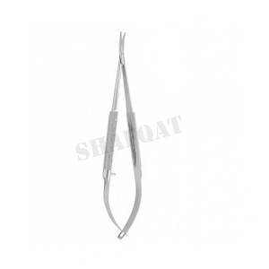 Portaagujas Manual Castroviejo de 14 cm con inserto de carburo de tungsteno, diseño curvo, base de instrumento quirúrgico - Product Image 6