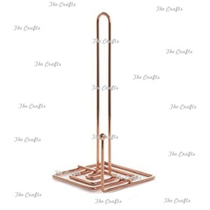 Porte-papier de soie décoratif de table en métal argenté avec porte-rouleau de mouchoir de cuisine de qualité supérieure en vrac - Product Image 3