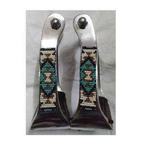 Estribos de Acero Inoxidable para Caballo con Cuentas de Cristal de Diseño, Artículos Ecuestres de Primera Calidad Hechos de Aleación Metálica Resistente - Product Image 4