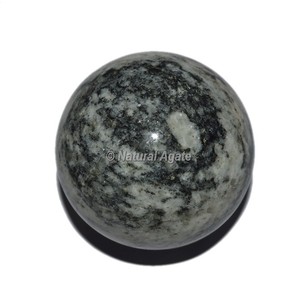 หินสีดำและสีขาวรักษาทรงกลมหินธรรมชาติคริสตัลทรงกลมลูกบอลหินตกแต่ง - Product Image 1